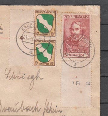 Geallieerde bezetting - Duitsland (Franse zone) 1945 -, Gestempeld