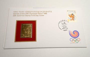 Corée. Medal Olympic Games Seoul 1988 - Mascot - 1/100oz, Postzegels en Munten