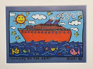 James Rizzi (1950-2011) - Sunday on the sea
