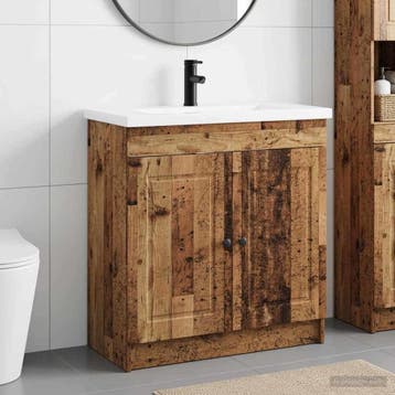 vidaXL Badkamermeubel Set Oud hout 56 x 37,5 x 81 cm Bewerkt, Verzenden