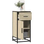 vidaXL Dressoir 35,5x35x76 cm bewerkt hout en metaal sonoma, Huis en Inrichting, Kasten | Dressoirs, Verzenden, Nieuw
