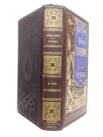 Jules Verne - LÎle mystériuse [bannière T7 Prune] - 1889