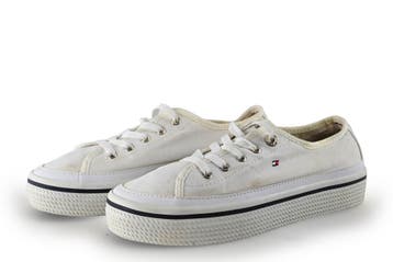 Tommy Hilfiger Sneakers in maat 39 Wit, Kleding | Dames, Verzenden, Wit, Zo goed als nieuw, Sneakers