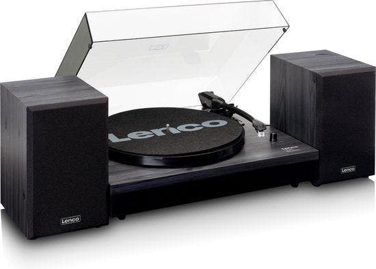 Platenspeler - Bluetooth - Met speakers - Zwart - Lenco - LS, TV, Hi-fi & Vidéo, Tourne-disques, Envoi