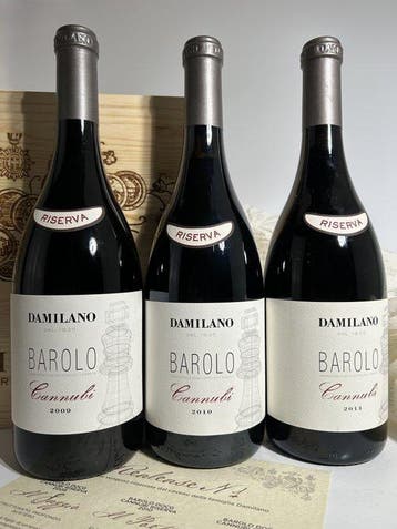 Damilano - 2009, 2010, 2011 Cannubi Riserva - Family Case, Nieuw