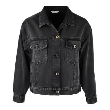 Frogbox • zwart denim jasje • S, Kleding | Dames, Princess goes Hollywood, Verzenden, Zwart, Nieuw