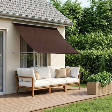 vidaXL Zonnescherm Bruin 200 x 150 cm, Tuin en Terras, Zonneschermen, Verzenden, Nieuw