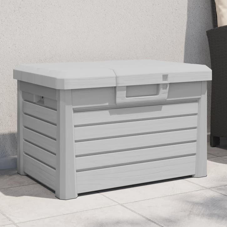 vidaXL Kussenbox 73x50,5x46,5 cm polypropeen grijs, Jardin & Terrasse, Stockage & Armoires de jardin, Envoi