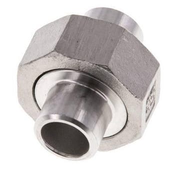 Union Connecteur droit 17.2mm Extrémité à souder Acier, Verzenden, Nieuw