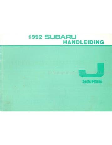 1992 SUBARU JUSTY INSTRUCTIEBOEKJE NEDERLANDS