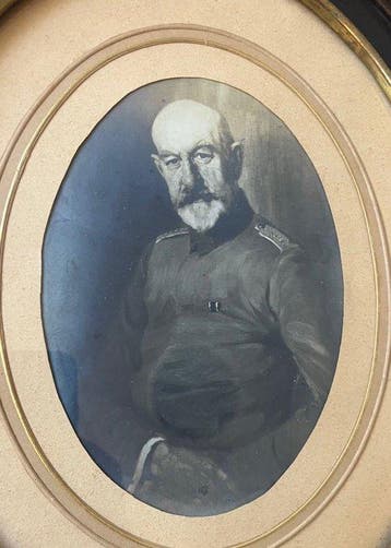 . - Portrait Urgroßvater Gloxin (Königsberg), nach einem, Antiquités & Art