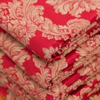 BA208 - Jacquardstof Damascato Rosso Reale –