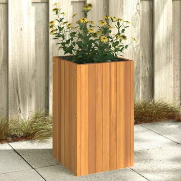 vidaXL Plantenbak 35x35x60 cm massief acaciahout, Tuin en Terras, Verzenden, Nieuw