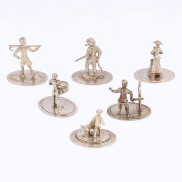 O.a. C.A. Stout - Figuren - Beeldje (6) - .835 zilver