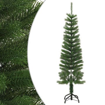 vidaXL Kunstkerstboom met standaard smal 150 cm PE, Diversen, Kerst, Verzenden, Nieuw