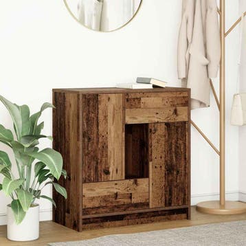 vidaXL Dressoir met lades en deuren 70,5x34x74,5 cm oud hout, Huis en Inrichting, Verzenden, Nieuw