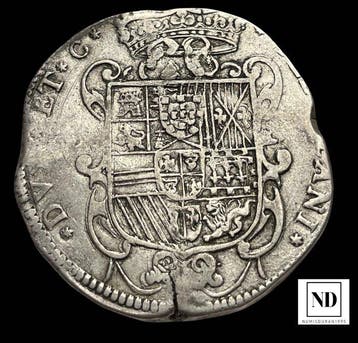 Espagne. Charles II. Ducatone 1666 - Milán, Postzegels en Munten