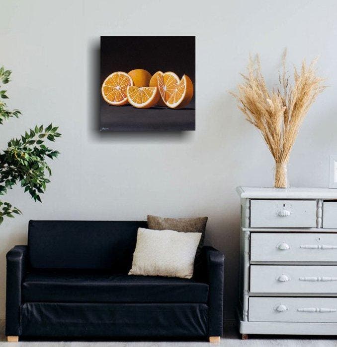 Trevisan Carlo - Orange, Antiquités & Art, Art | Peinture | Moderne