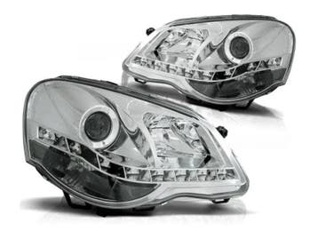 Daylight Chrome LED DRL koplampen geschikt voor VW Polo 9N3, Autos : Pièces & Accessoires, Éclairage, Verzenden