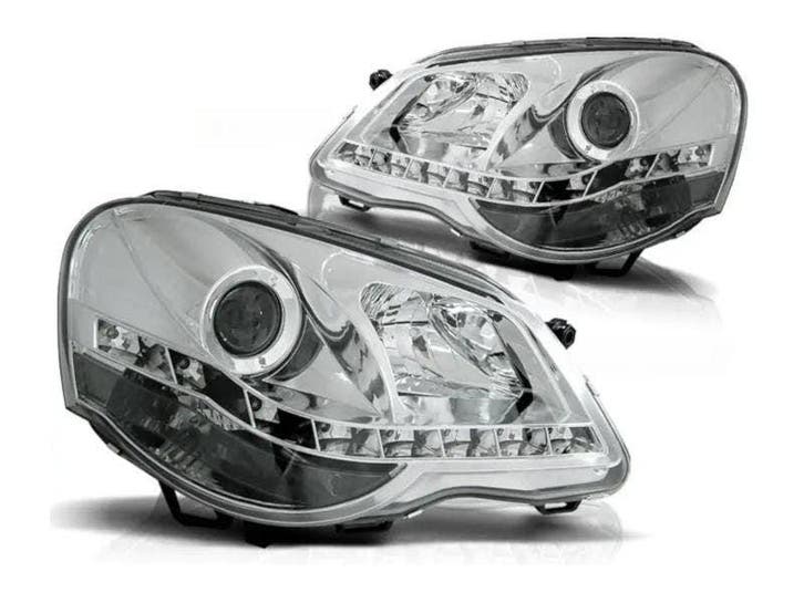 Daylight Chrome LED DRL koplampen geschikt voor VW Polo 9N3, Autos : Pièces & Accessoires, Éclairage, Envoi