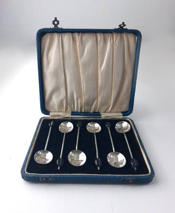 Koffielepel (6) - .925 zilver - Birmingham 1930
