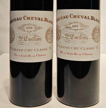 2008 , 2011 Chateau Cheval Blanc - Saint-Émilion 1er Grand, Verzamelen, Nieuw