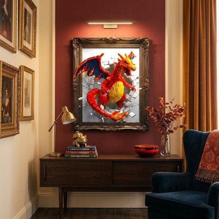 AT9 - [Canvas L] Charizard - Bricks Breakout, Kinderen en Baby's, Speelgoed | Duplo en Lego