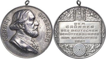 Zilver medaille ohne Jahr Schuetzenmedaille Gotha, Verzenden