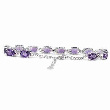 Sans prix de réserve - Bracelet Plaqué or Améthyste - Plaqué