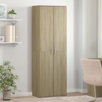 vidaXL Hoge kast 60x35x180 cm bewerkt hout sonoma, Verzenden, Nieuw