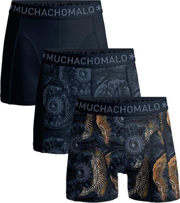 Muchachomalo Boxershorts 3-Pack Circle Of Life maat L Heren, Kleding | Heren, Ondergoed, Verzenden, Blauw, Muchachomalo, Boxer