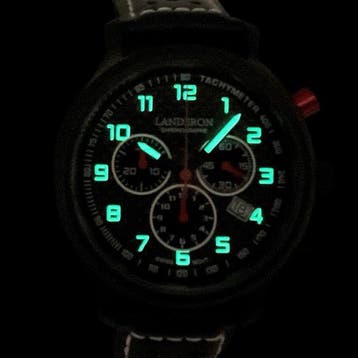 Landeron Pilote Carbone Swiss Mouvement - Homme - 2020-2025, Nieuw