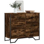 vidaXL Ladekast 91x35,5x74,5 cm bewerkt hout gerookt, Verzenden