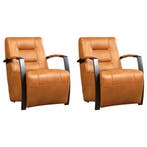 Set van 2 Leren fauteuils Magnificent - Granada Sahara, Ophalen of Verzenden