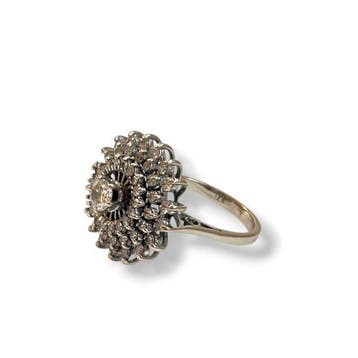 Cocktailring - 18 karaat Witgoud - 1.40ct. tw. Diamant