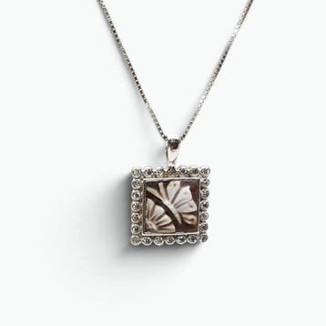 Argento 925 - Ketting met hanger - Handgegraveerde camee