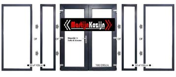 PVC Dubbele deuren met zijlichten beschikbaar, Doe-het-zelf en Bouw, Deuren en Vliegenramen, Kunststof, 120 cm of meer, Nieuw