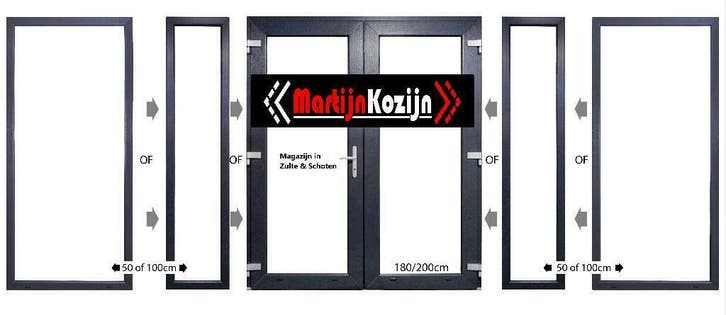PVC Dubbele deuren met zijlichten beschikbaar, Bricolage & Construction, Fenêtres & Moustiquaires, Enlèvement ou Envoi
