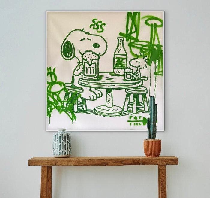 Freda People - Snoopy XL, Antiquités & Art, Art | Peinture | Moderne