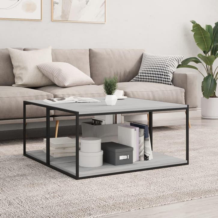 vidaXL Wandschappen 4 st 80x40x1,5 cm bewerkt hout grijs, Maison & Meubles, Accessoires pour la Maison | Étagères murales & Rayons de bibliothèque
