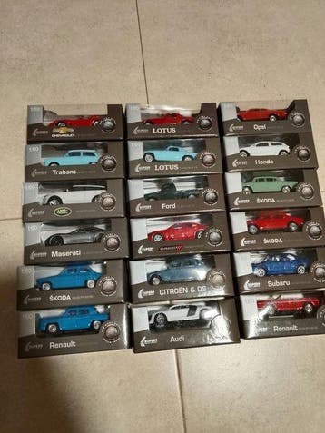 Welly 1:64 - Modelauto (18) - Land Rover, Skoda, Ford,