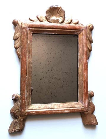 Ancien triptyque de cartaglorie (3) - Bois, Verre -