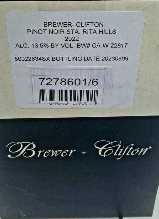2022 Brewer-Clifton, Pinot Noir - Sta. Rita Hills,, Collections, Vins