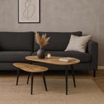 Salontafel Mangohout S Milo - Set Van 2, Verzenden, Nieuw, Industriële meubels, Overige vormen