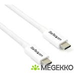 StarTech.com Thunderbolt 3 20Gbps 100W USB Type-C 2m Wit, Computers en Software, Verzenden, Nieuw