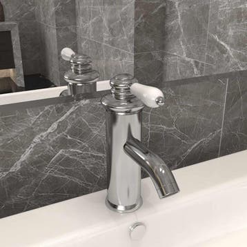 vidaXL Wastafelkraan 130x180 mm zilverkleurig, Verzenden, Nieuw