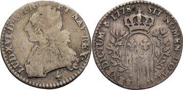 1/10 Écu au buste habillé (12 Sols) 1778, Frankreich Ludw., Postzegels en Munten, Verzenden, België