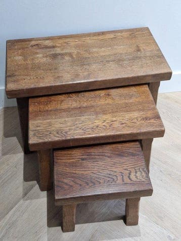 Tables gigognes - Chêne - Trois tables dappoint
