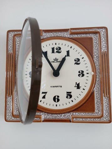 wandklok - Velona - Vintage Keramiek - 1970-1980 -, Antiek en Kunst