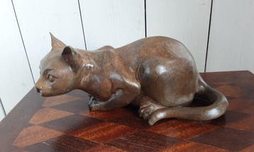 P. Chenet Foundry - Figure - Grote Kat - 23 cm - Bronze